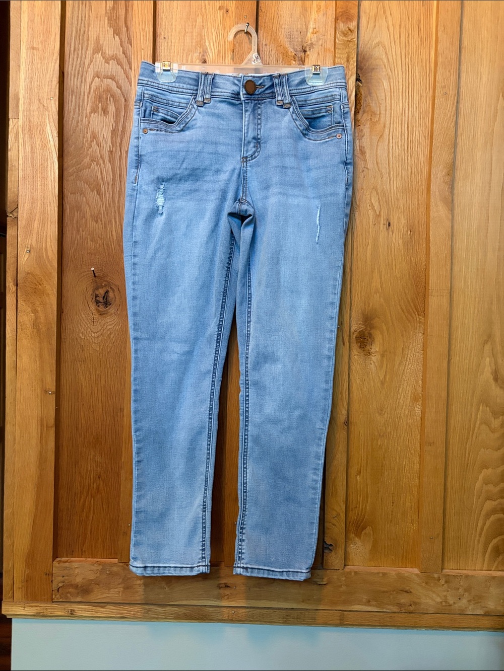 Democracy Ab Technology Mid Rise Light Wash Cropped Skinny Jeans, Size 4